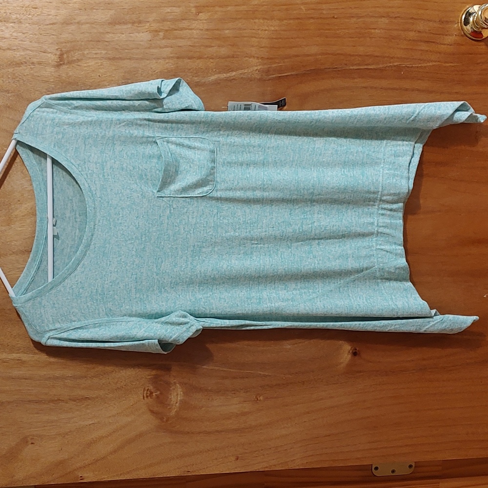 NWT Silverwear Sharkbite Trapeze Top Spearmint Scoop Neck Short Sleeve Size L